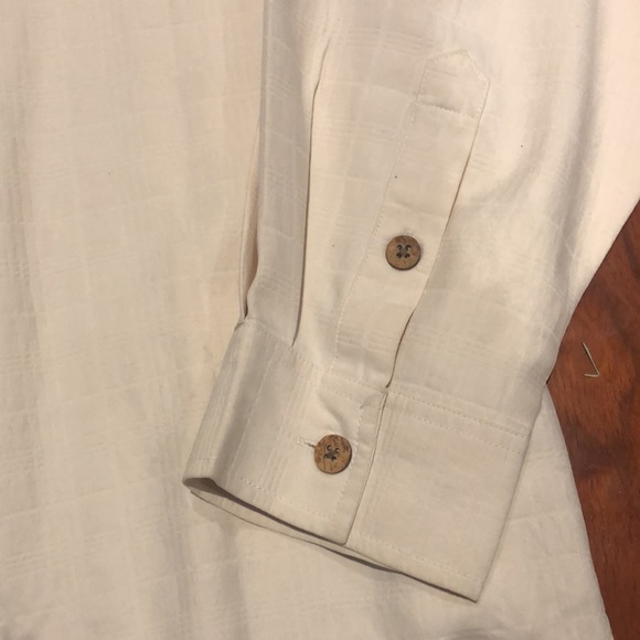 Men’s Long Sleeved Shirt by Original Island  Sport Cream Color Size XL - Picture 3 of 7
